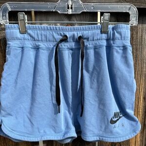 Nike Air blue shorts, cotton polyester, and spandex with pockets